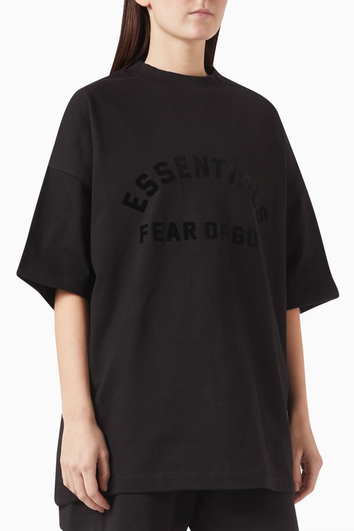 

Crewneck T-shirt in Cotton-jersey, Black
