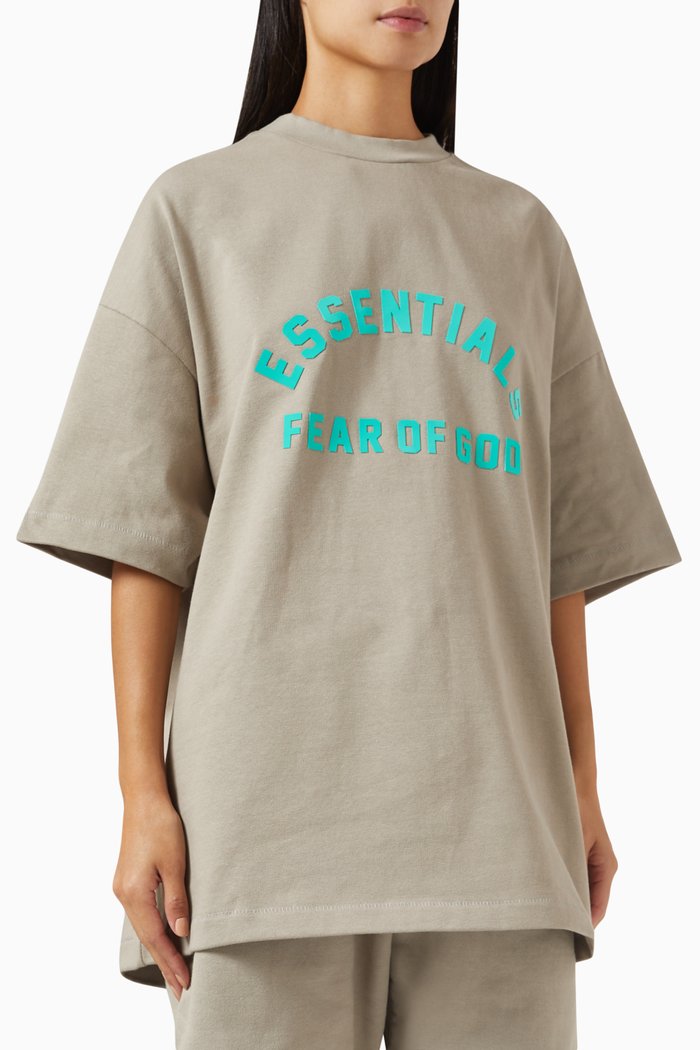 

Essentials Oversized Crewneck in Cotton-jersey, Grey