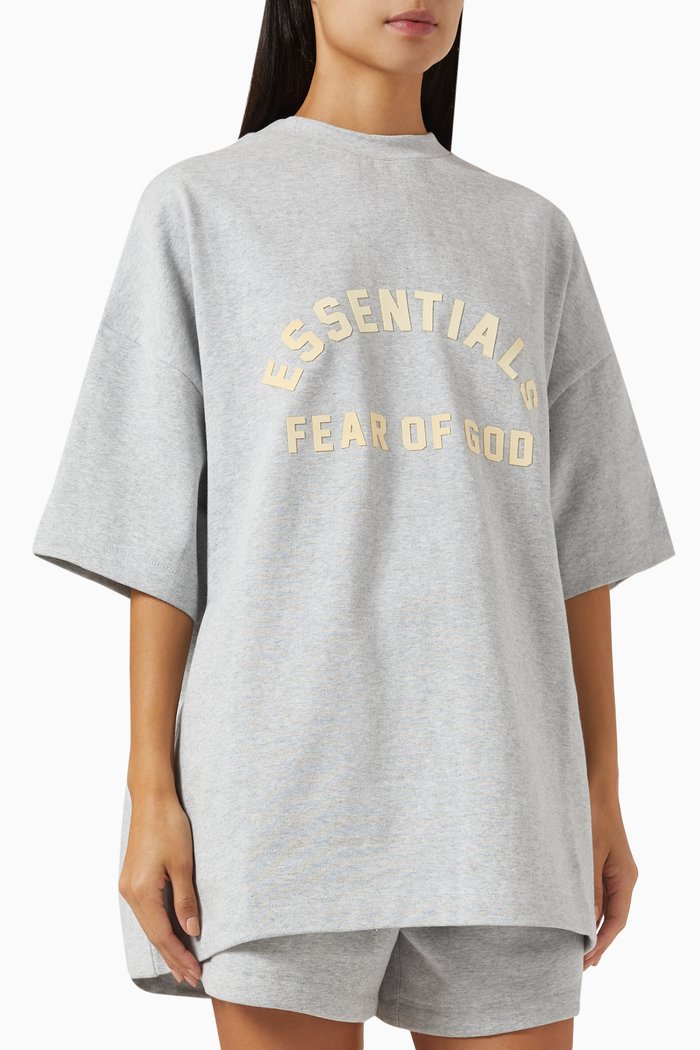 

Essentials Oversized Crewneck in Cotton-jersey, Grey