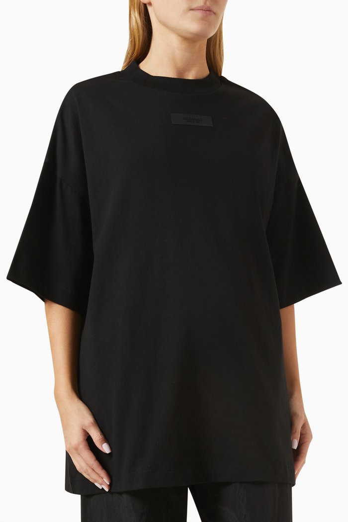 

Crewneck T-shirt in Cotton-jersey, Black