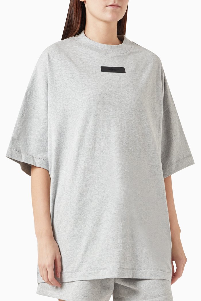 

Crewneck T-shirt in Cotton-jersey, Grey