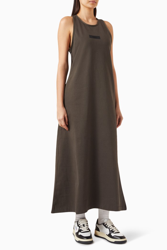 

Tanktop Dress in Cotton-jersey, Black