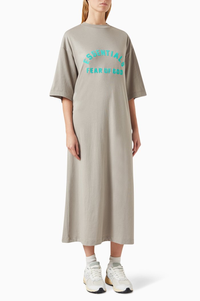 

3/4 Sleeve Dress in Jersey, Grey