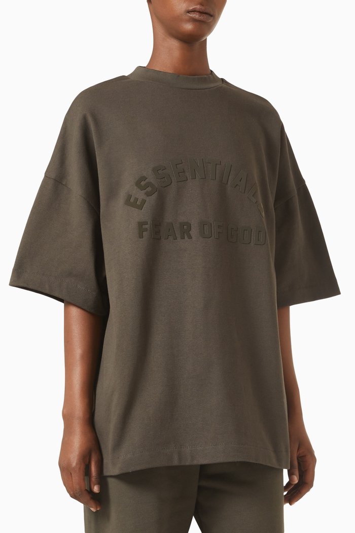 

Essentials Crewneck T-shirt in Cotton-jersey, Black
