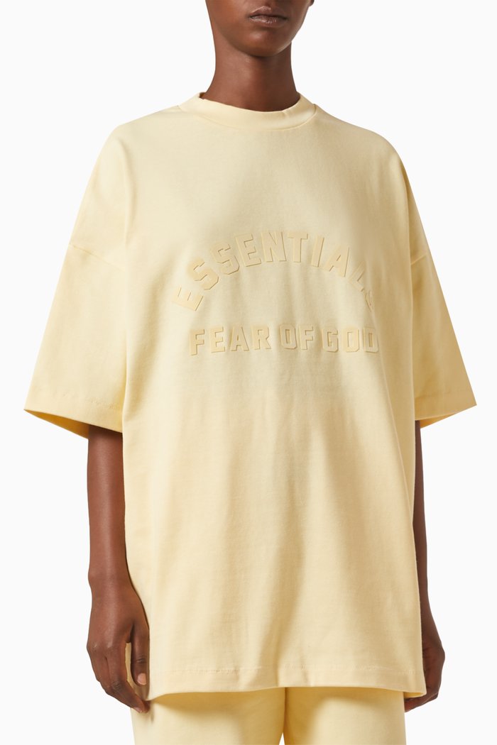 

Essentials Crewneck T-shirt in Cotton-jersey, Yellow