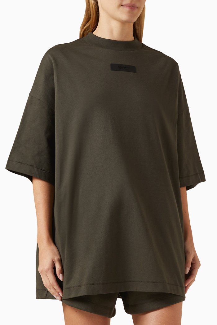 

Crewneck T-shirt in Cotton-jersey, Black