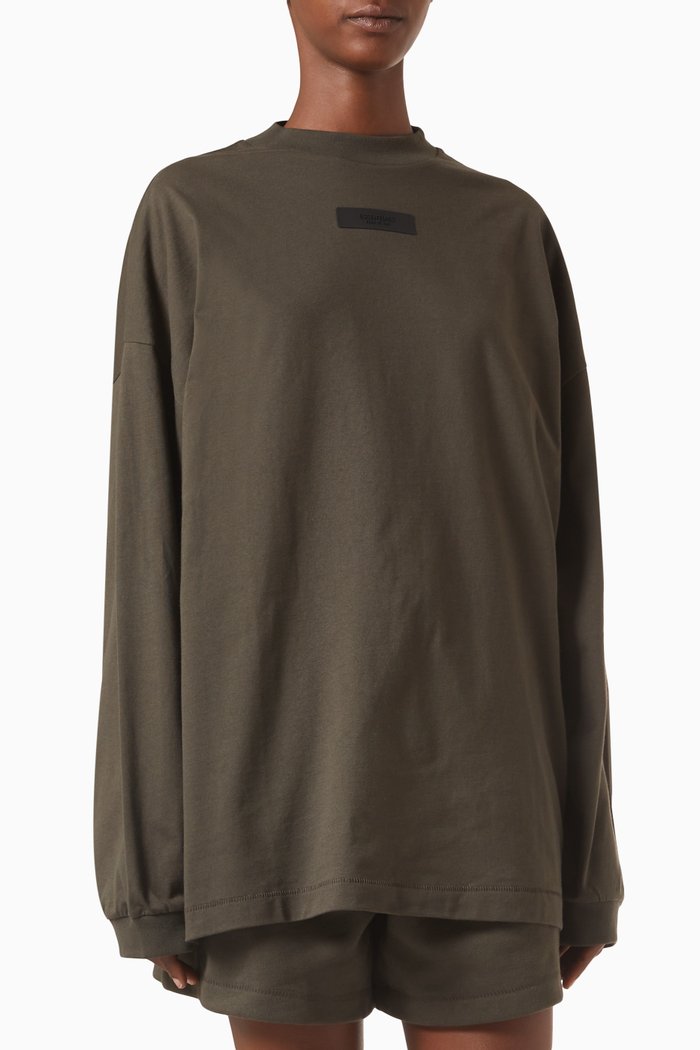 

Crewneck Sweatshirt in Cotton-jersey, Black