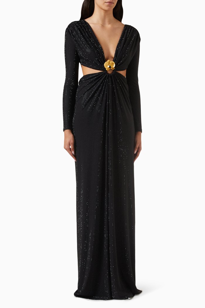 

Diamanté Backless Dress, Black