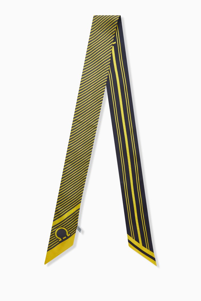 

Geometric-print Bandeau in Silk, Yellow