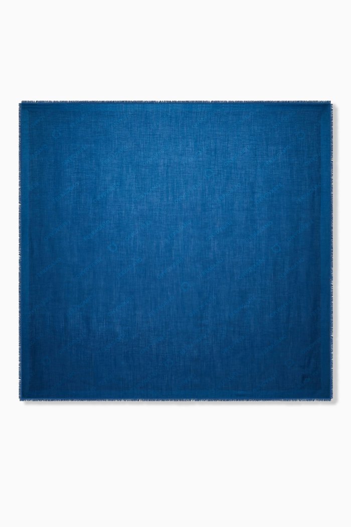 

Gancini Shawl in Cotton-cashmere, Blue
