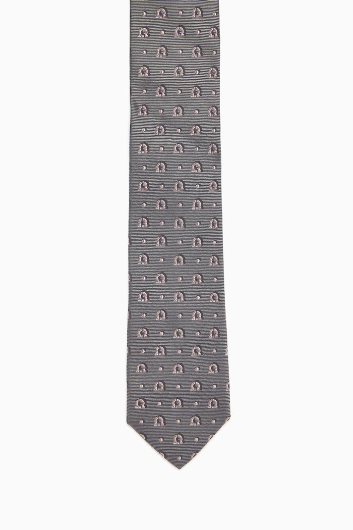 

Jacquard Tie in Silk, Grey