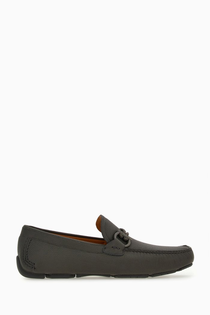 

Driver Loafers in Leather, Grey