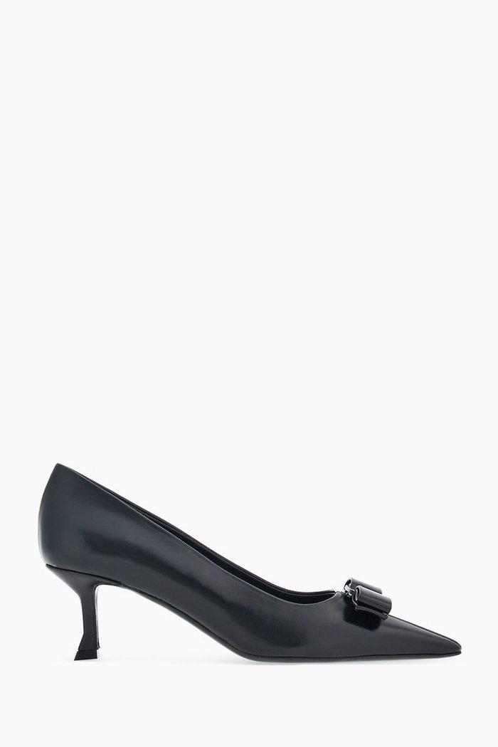

Vara Bow 60 Pumps in Nappa & Patent Leather, Black