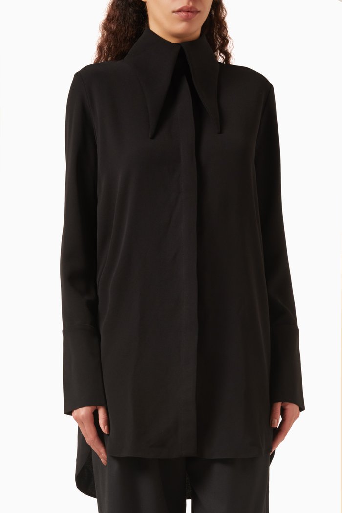 

Seymour Shirt in Chiffon, Black