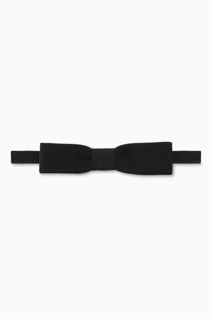 

Rectangular Bow Tie In Faille, Black
