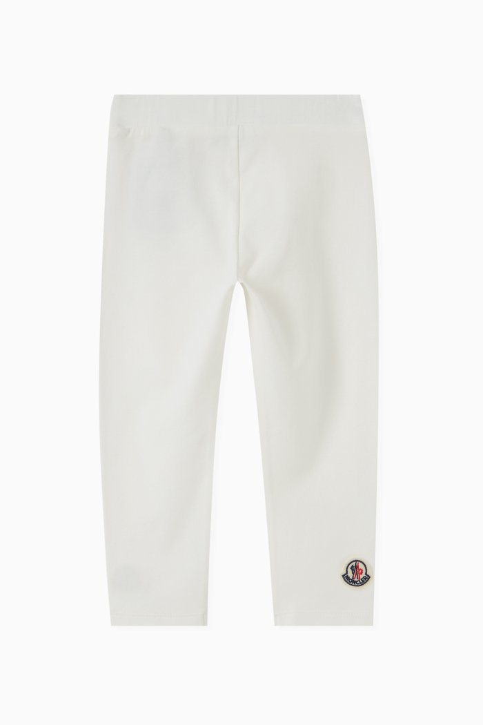 

Logo Patch Leggings in Cotton Jersey, Neutral