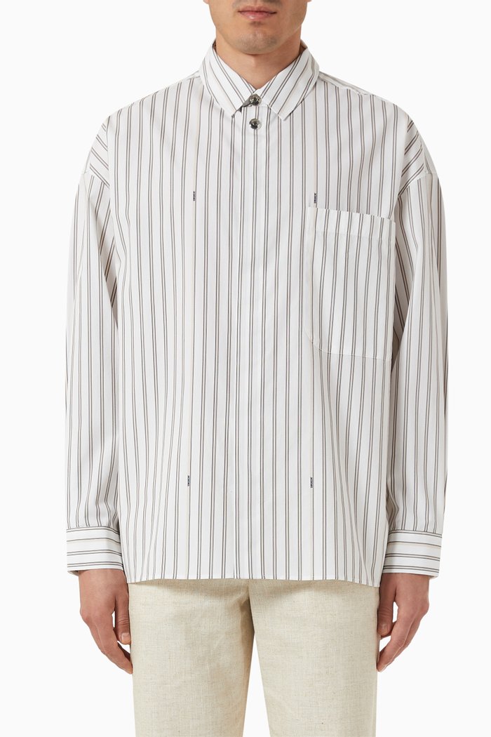 

La Chemise Manches Shirt in Cotton, Multicolour