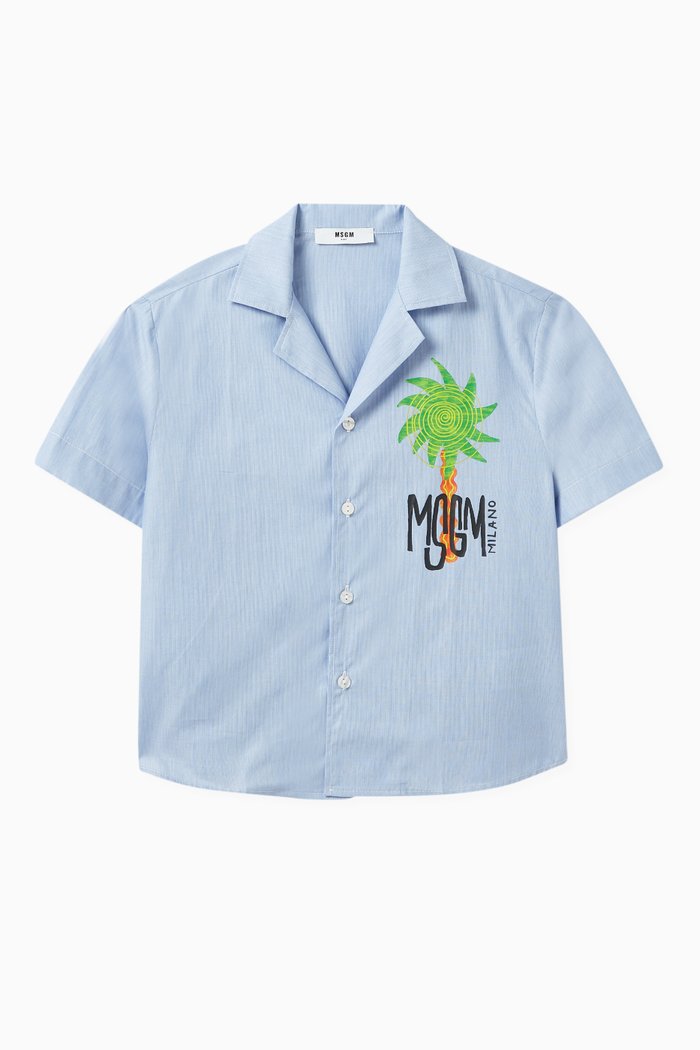 Logo-print Shirt, Blue