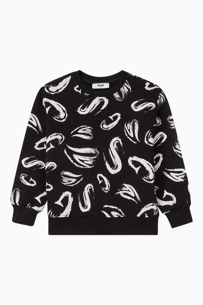 Logo Sweatshirt in Cotton, Black