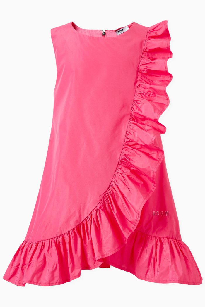 

Ruffled Dress in Taffeta, Pink