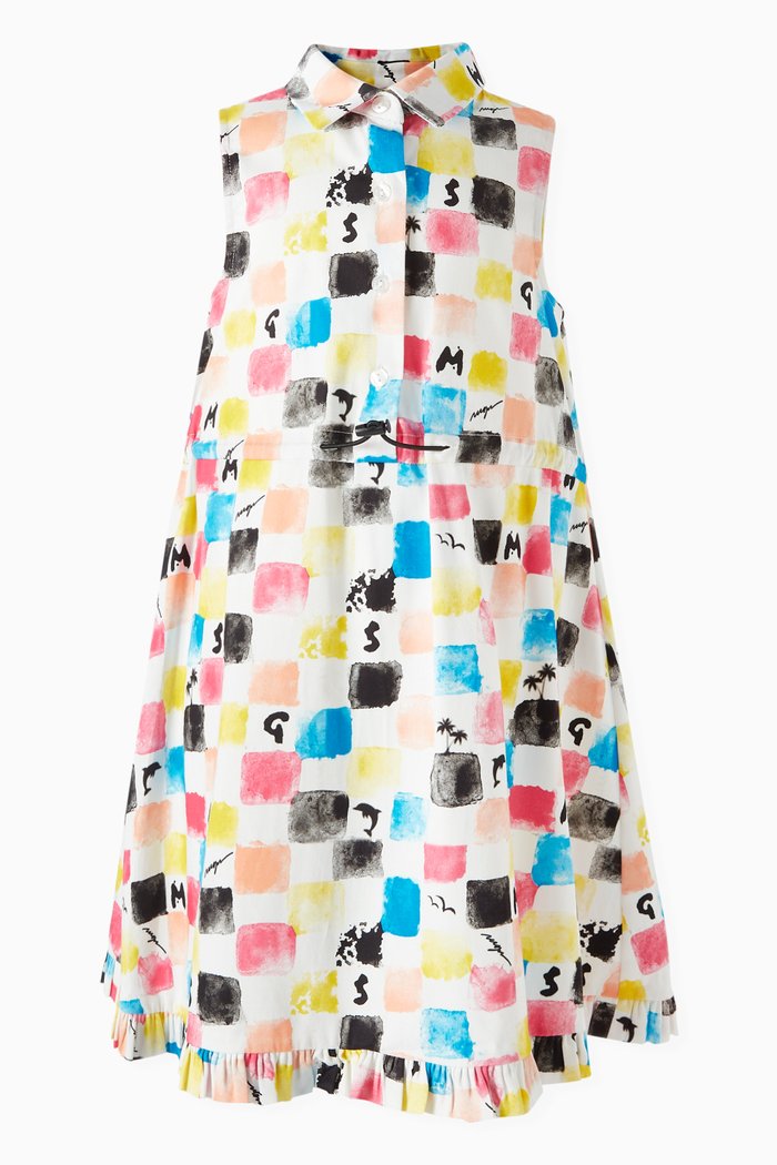 

Printed Dress in Cotton, Multicolour