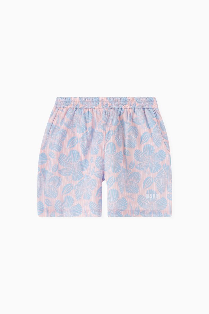 

Printed Shorts in Cotton, Pink