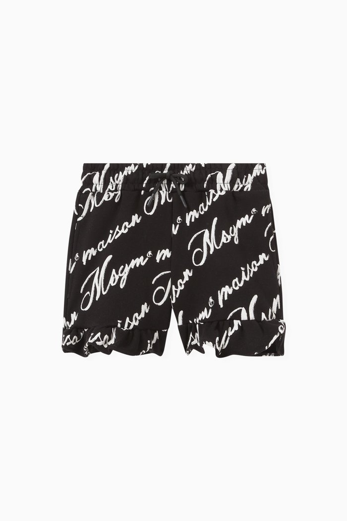 

Logo Shorts in Cotton, Black