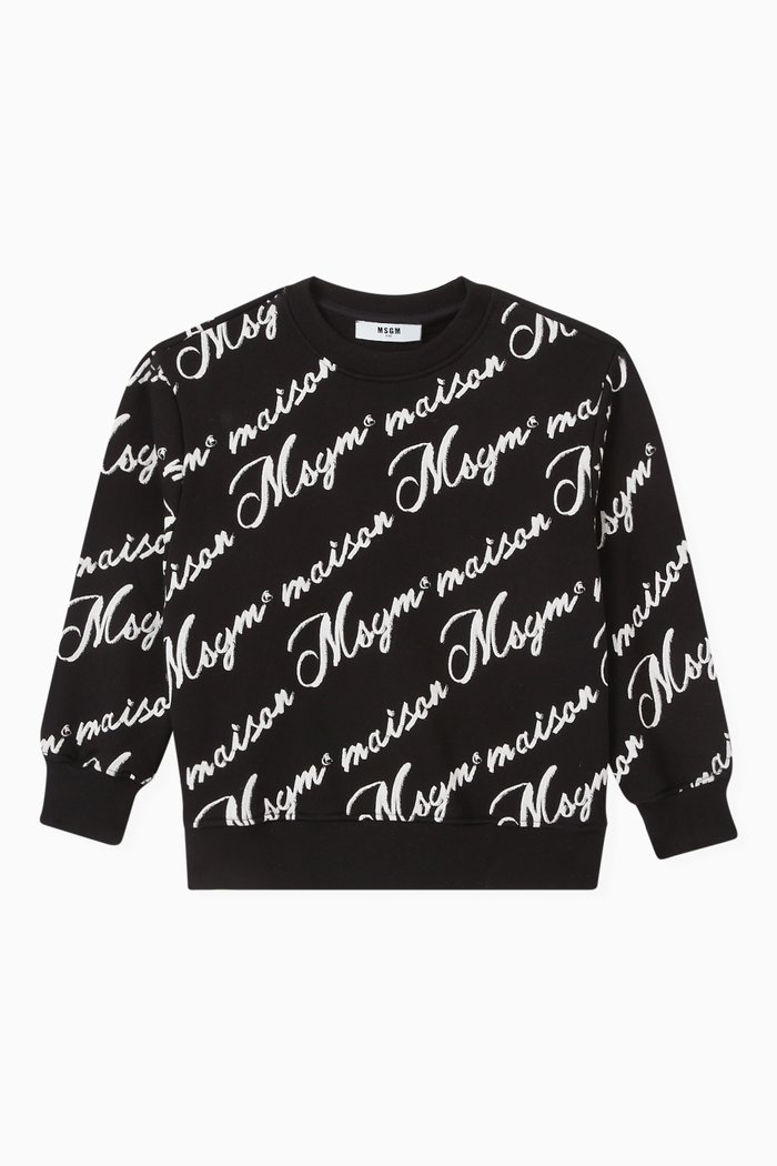

Logo Sweatshirt in Cotton, Black