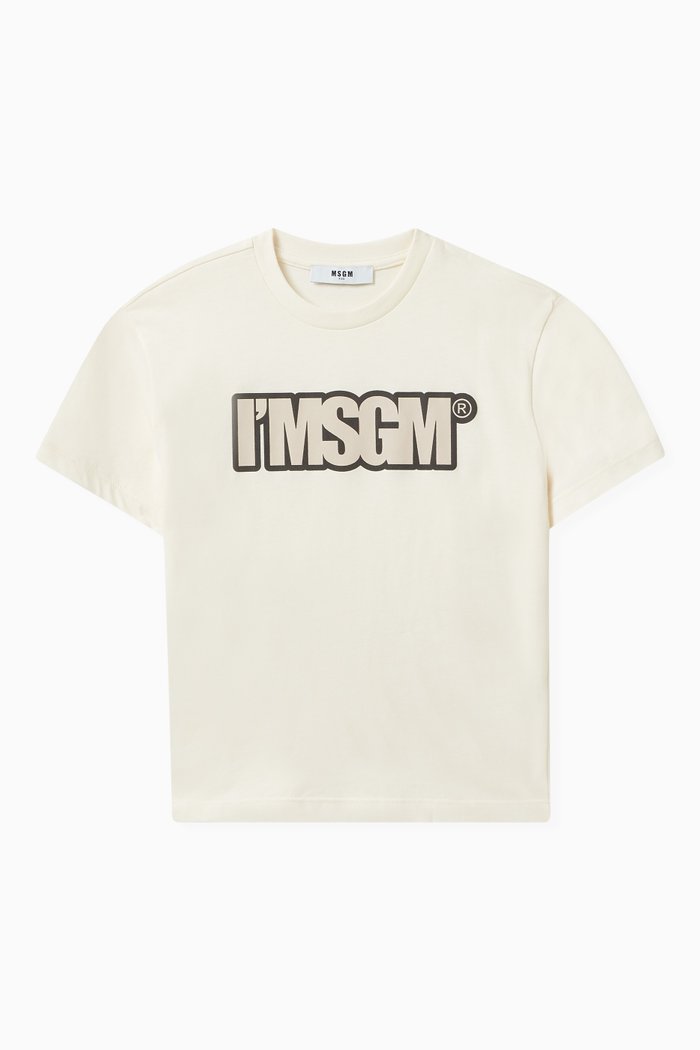 

Logo-print T-shirt in Cotton, Neutral