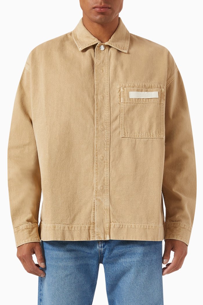 

La Chemise de-Nîmes Boxy Shirt in Denim, Neutral