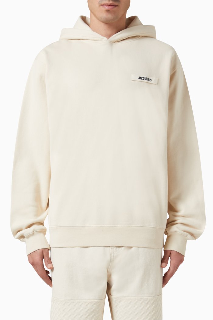 

Le Hoodie Gros Grain in Cotton Fleece, Neutral