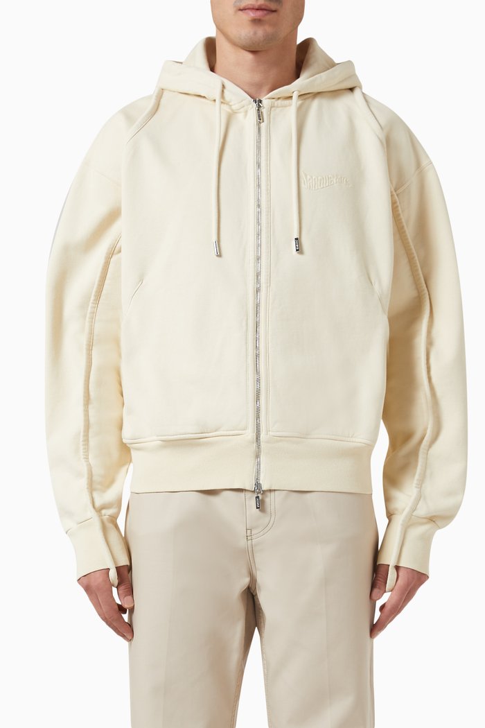 

Le Sweater Camargue Zippe in Organic Cotton Fleece, Neutral