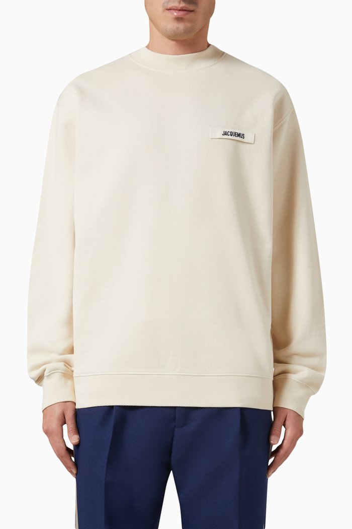 

Le Sweatshirt Gros Grain in Organic Cotton Fleece, Neutral
