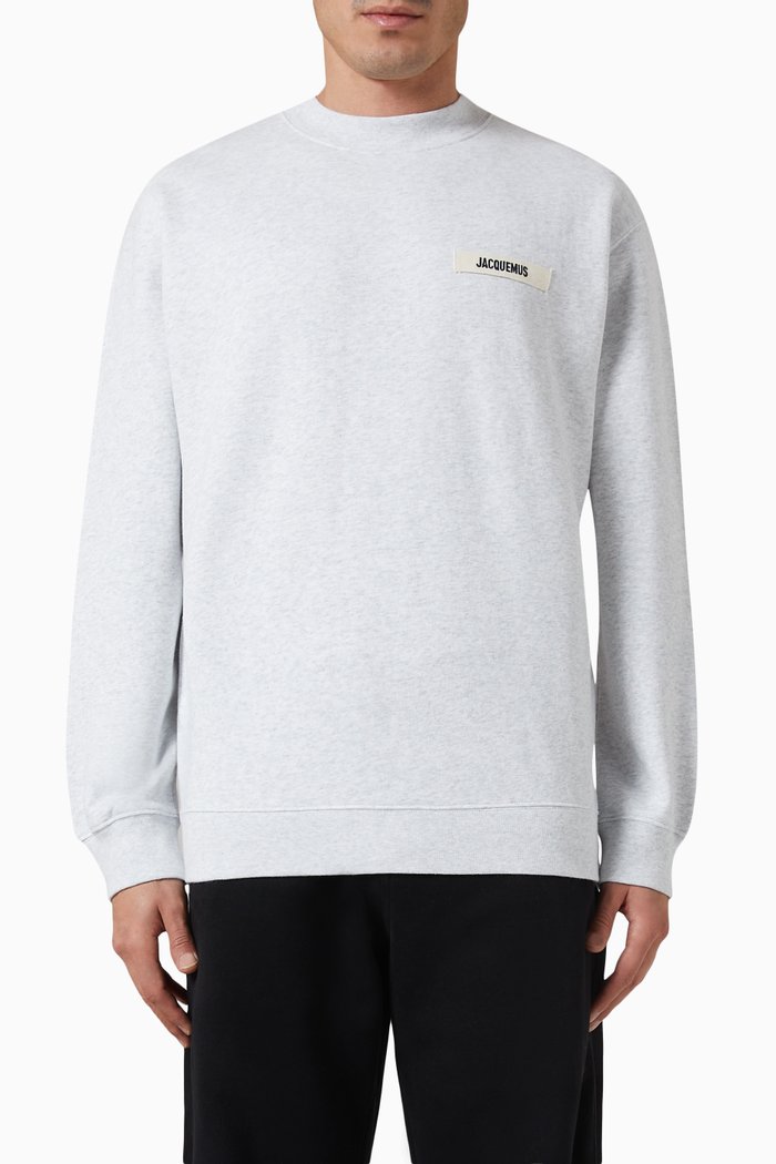 

Le Sweatshirt Gros Grain in Organic Cotton Fleece, Grey