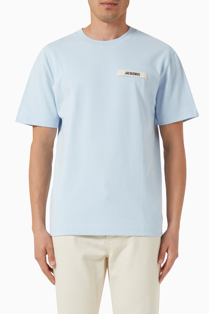 

Le T-Shirt Gros Grain in Organic Cotton Jersey, Blue