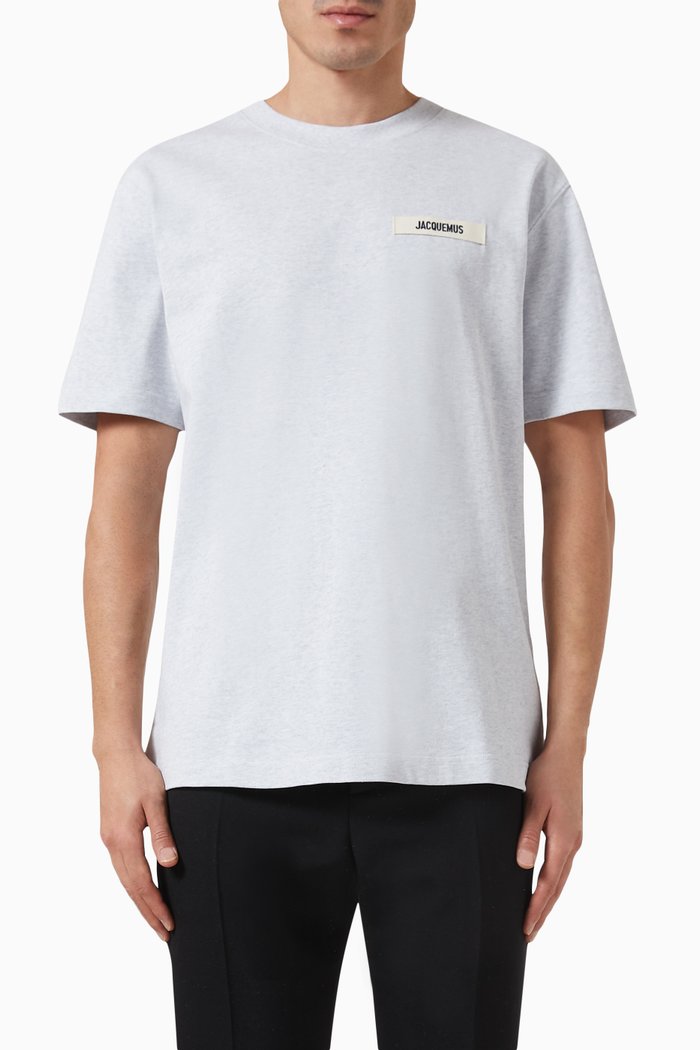 

Le T-Shirt Gros Grain in Organic Cotton Jersey, Grey