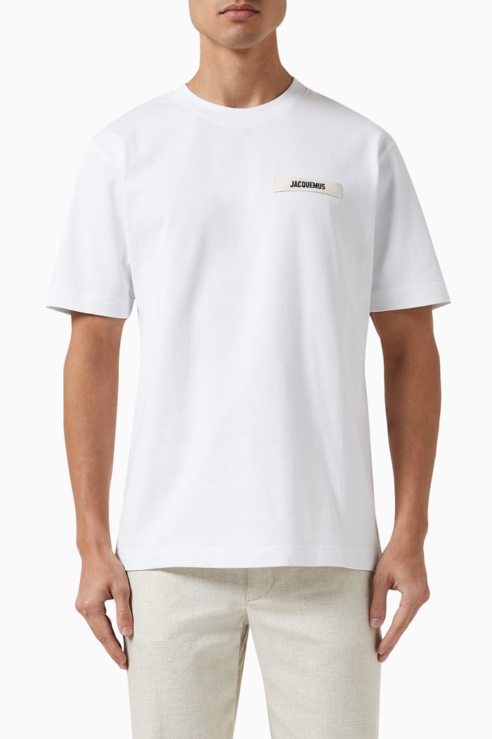 

Le T-Shirt Gros Grain in Organic Cotton Jersey, White