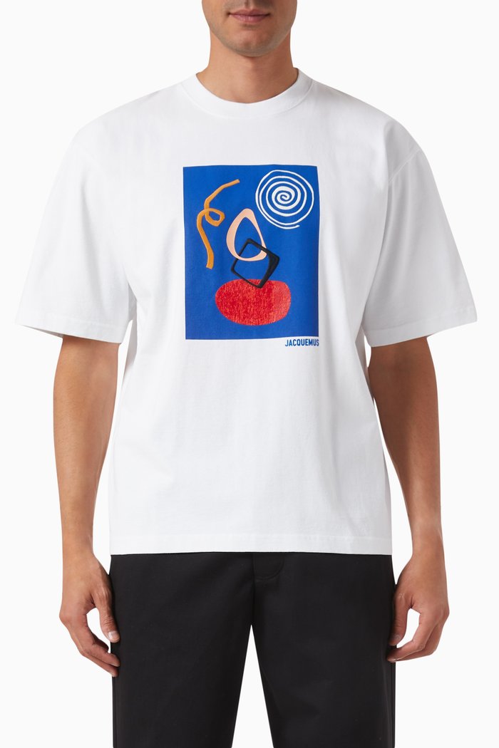 

Art-print T-shirt in Cotton-jersey, White