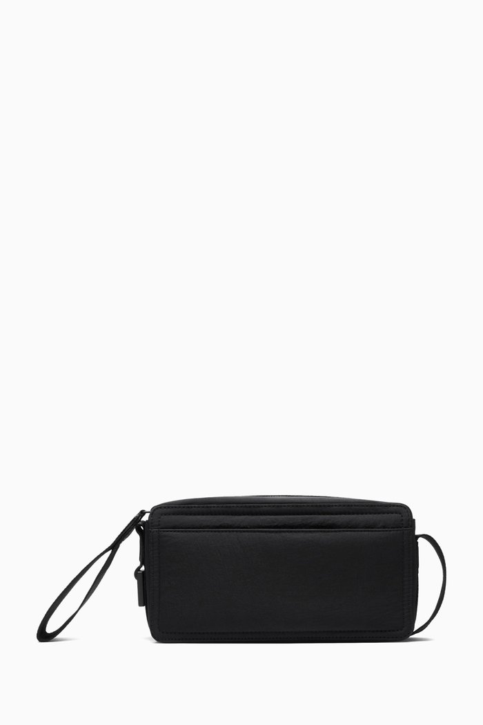 

Logo-embellished Bag in Leather, Black