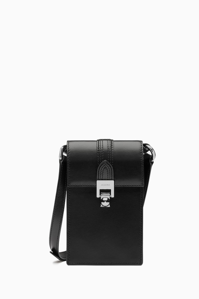 

Le Petit Maleti Satchel Bag in Leather, Black