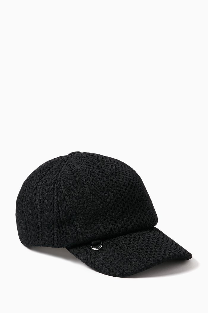 

La Casquette Belo Cap in Mesh-knit, Black