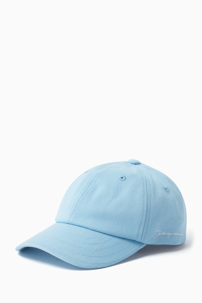 

Embroidered Logo Baseball Cap in Cotton, Blue