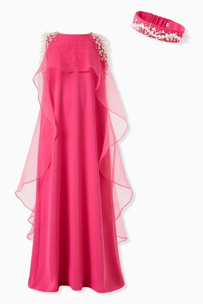 

Aravie Kaftan in Crêpe, Pink