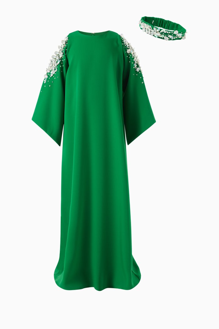

Lilah Dress in Crêpe, Green