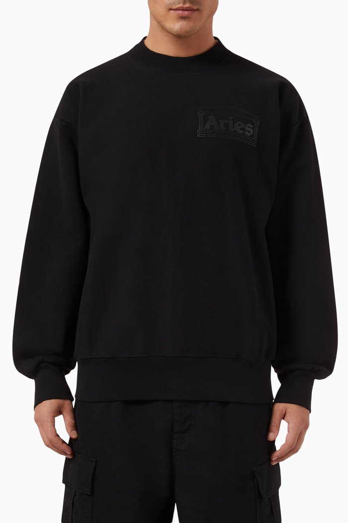 

Premium Temple Sweatshirt in Cotton, Black