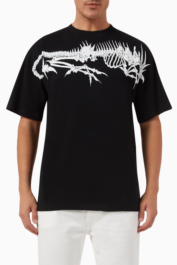 

Dragon Skeletor T-shirt in Cotton, Black