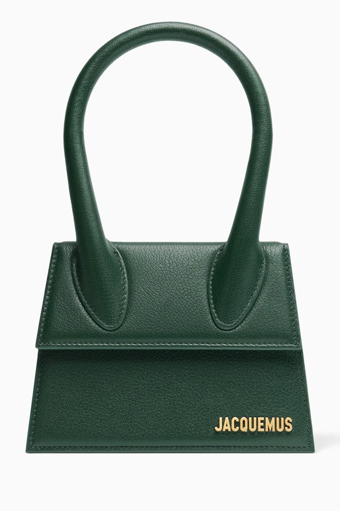 

Le Chiquito Moyen Boucle Bag in Leather, Green