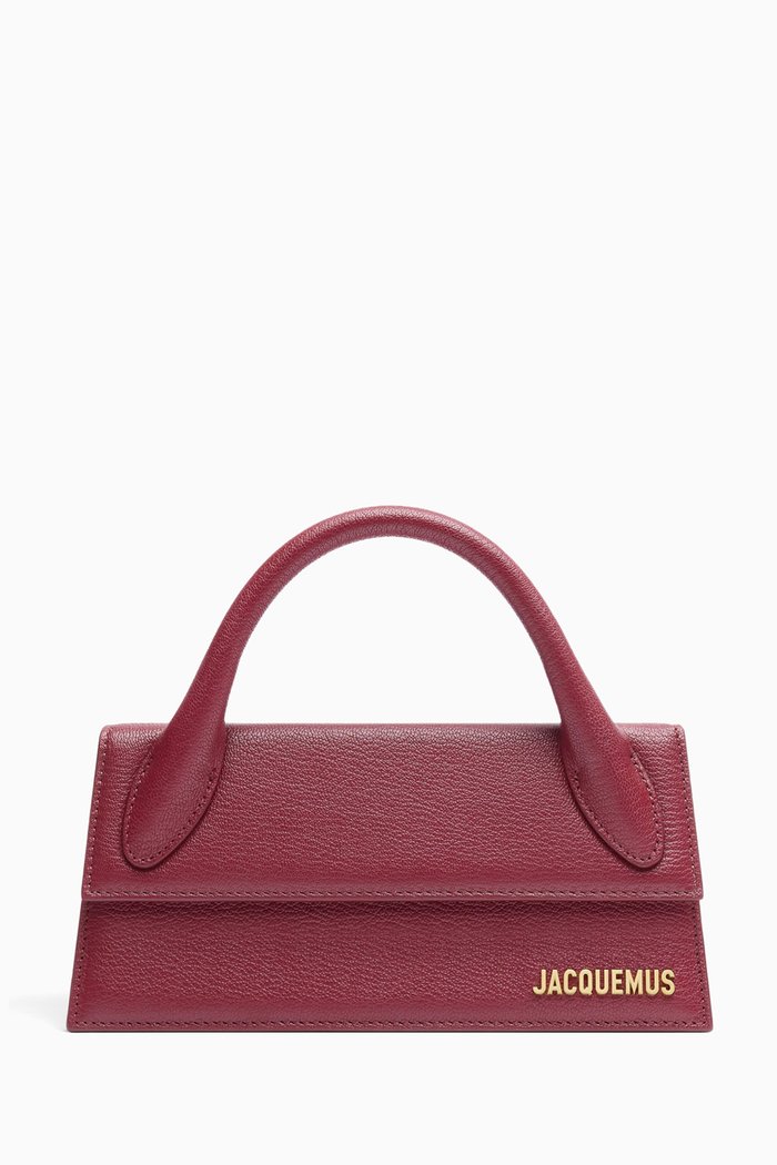 

Le Chiquito Long Bag in Leather, Burgundy