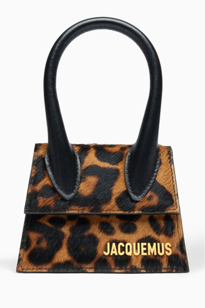 

Le Chiquito Signature Mini Tote Bag in Pony Hair, Brown