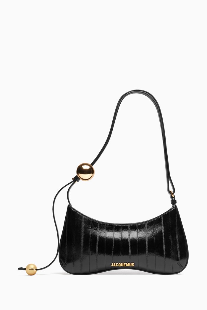 

Le Bisou Perle Shoulder Bag in Leather, Black